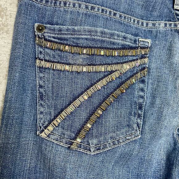 7 For All Mankind Dojo Flare Jeans with Embellished Pockets - Picture 5 of 5